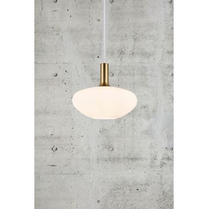 Nordlux - Люстра на тросе ALTON 1xE27/60W/230V белый/черный/латунь