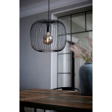 Nordlux - Подвесной светильник BERONI на тросе 1xE27/60W/230V, черный, диаметр 40 см