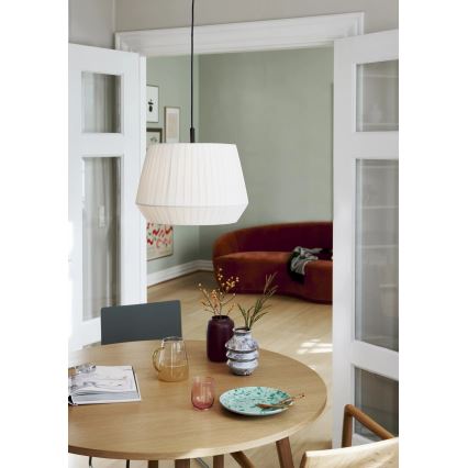 Nordlux - Подвесной светильник на тросе DICTE 1xE27/60W/230V Ø40 см, белый