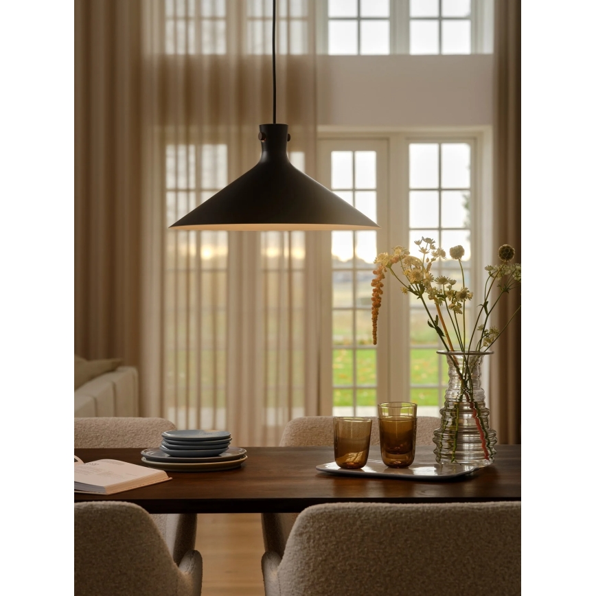 Nordlux - Подвесной светильник на тросе DORINA 1xE27/60W/230V, чёрный