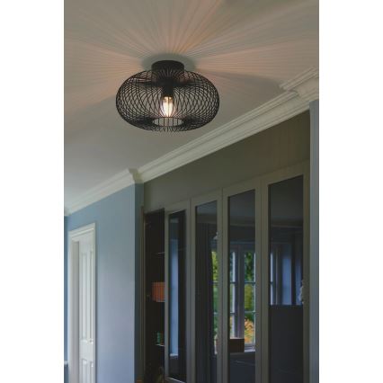 Nordlux - Потолочный светильник BERONI 1xE27/60W/230V, диаметр 40,3 см, чёрный