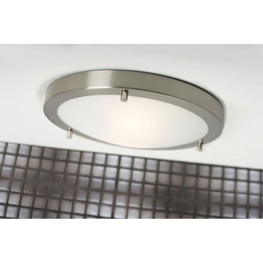 Nordlux - Потолочный светильник для ванной комнаты ANCONA 2xE27/40W/230V IP43 pr. 31,5 cm матовый хром