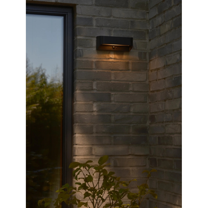 Nordlux - LED солнечный светильник с датчиком MARCELLIO LED/5W/5V IP54 2200 mAh черный