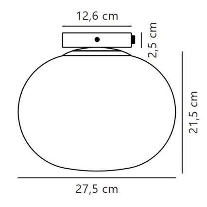 Nordlux - Стельовий світильник ALTON 1xE27/25W/230V