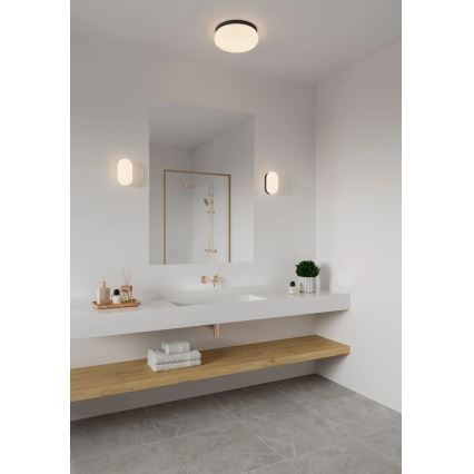 Nordlux - Стельовий світильник для ванної кімнати FOAM 2xE27/55W/230V IP44 діаметр 34 см чорний