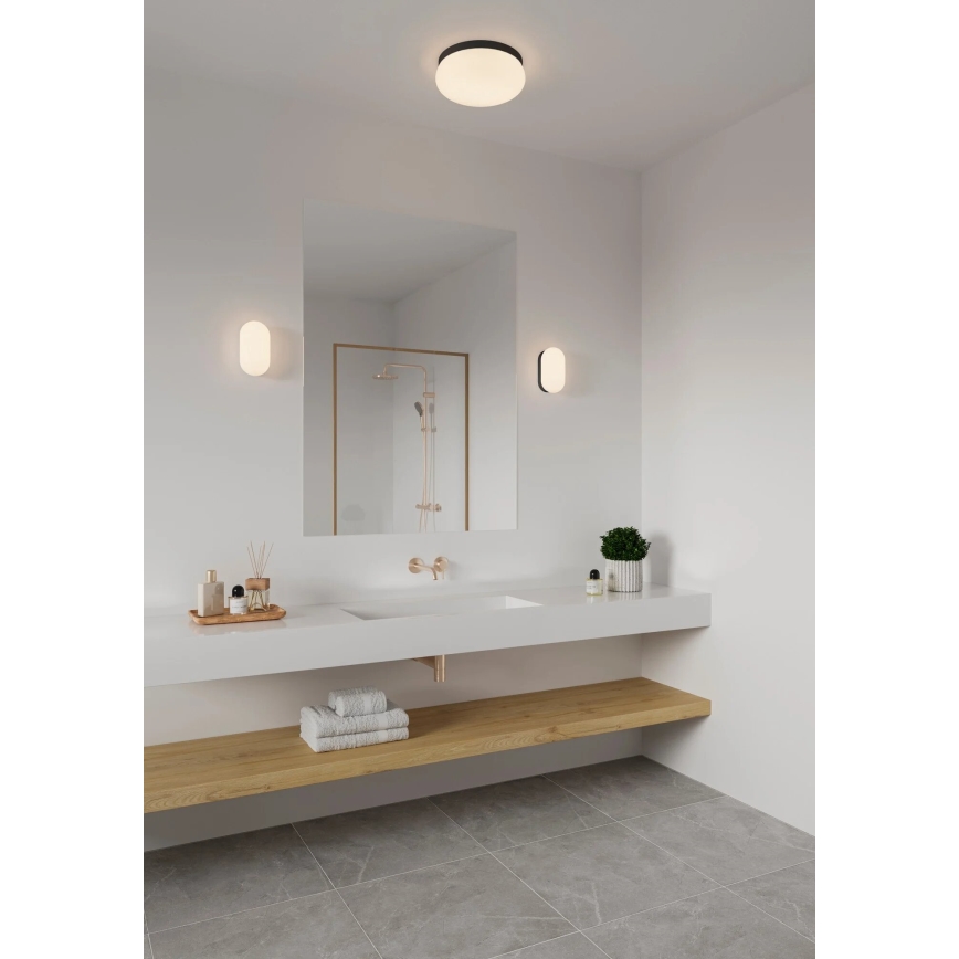 Nordlux - Стельовий світильник для ванної кімнати FOAM 2xE27/55W/230V IP44 чорний