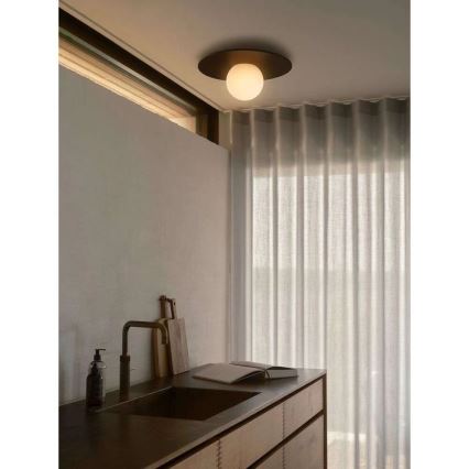 Nordlux - Стельовий світильник для ванної кімнати SIONA 1xE27/60W/230V IP44 чорний