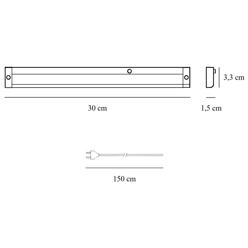 Nordlux - Светодиодная лампа для подсветки кухонной столешницы PRESTON LED/4W/230V 3000/4000K 30 см