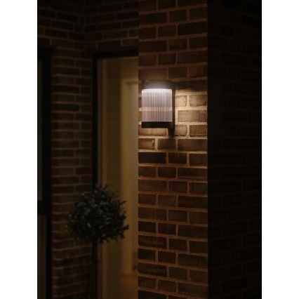 Nordlux - Светодиодный настенный светильник на солнечной батарее с датчиком COUPAR LED/3,2W/5V 3000K IP44 1800 mAh черный
