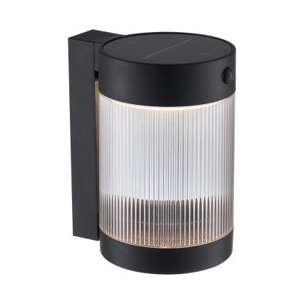 Nordlux - Светодиодный настенный светильник на солнечной батарее с датчиком COUPAR LED/3,2W/5V 3000K IP44 1800 mAh черный
