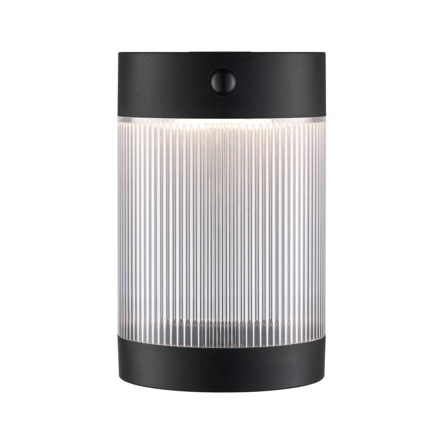 Nordlux - Светодиодный настенный светильник на солнечной батарее с датчиком COUPAR LED/3,2W/5V 3000K IP44 1800 mAh черный