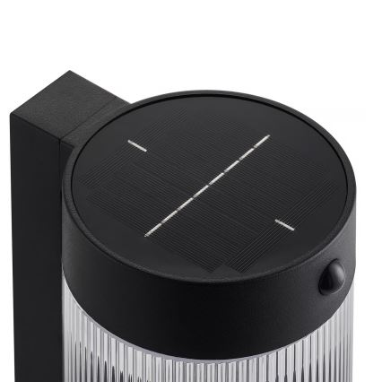 Nordlux - Светодиодный настенный светильник на солнечной батарее с датчиком COUPAR LED/3,2W/5V 3000K IP44 1800 mAh черный