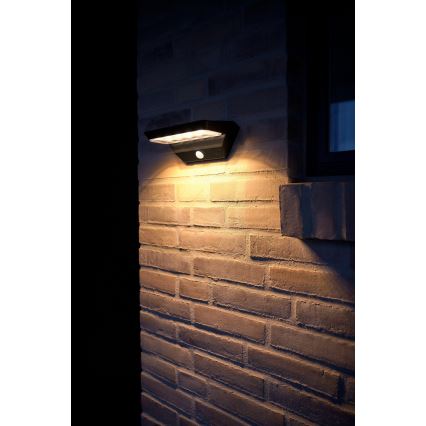Nordlux - Светодиодный настенный светильник на солнечной батарее с датчиком AGENA LED/5W/3,7V IP44