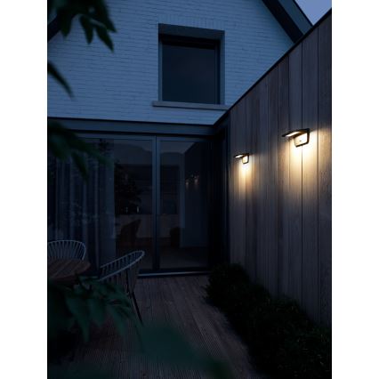 Nordlux - Светодиодный настенный светильник на солнечной батарее с датчиком AGENA LED/5W/3,7V IP44