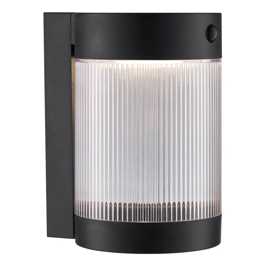 Nordlux - Светодиодный настенный светильник на солнечной батарее с датчиком COUPAR LED/3,2W/5V 3000K IP44 1800 mAh черный