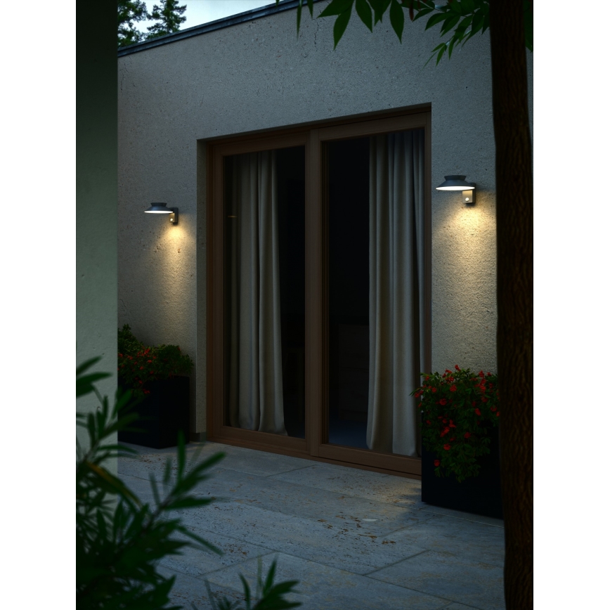 Nordlux - Светодиодный настенный светильник на солнечной батарее с датчиком JUSTINA LED/5W/3,7V IP44