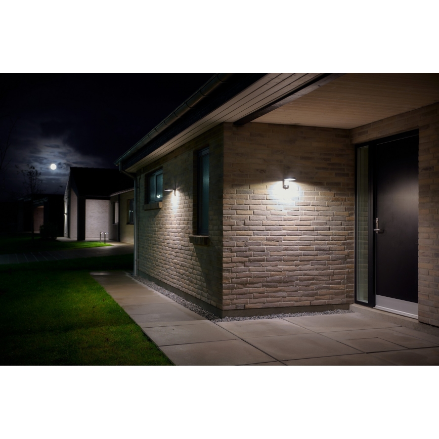 Nordlux - Светодиодный настенный светильник на солнечной батарее с датчиком RICA LED/5W/3,7V IP44 круглый