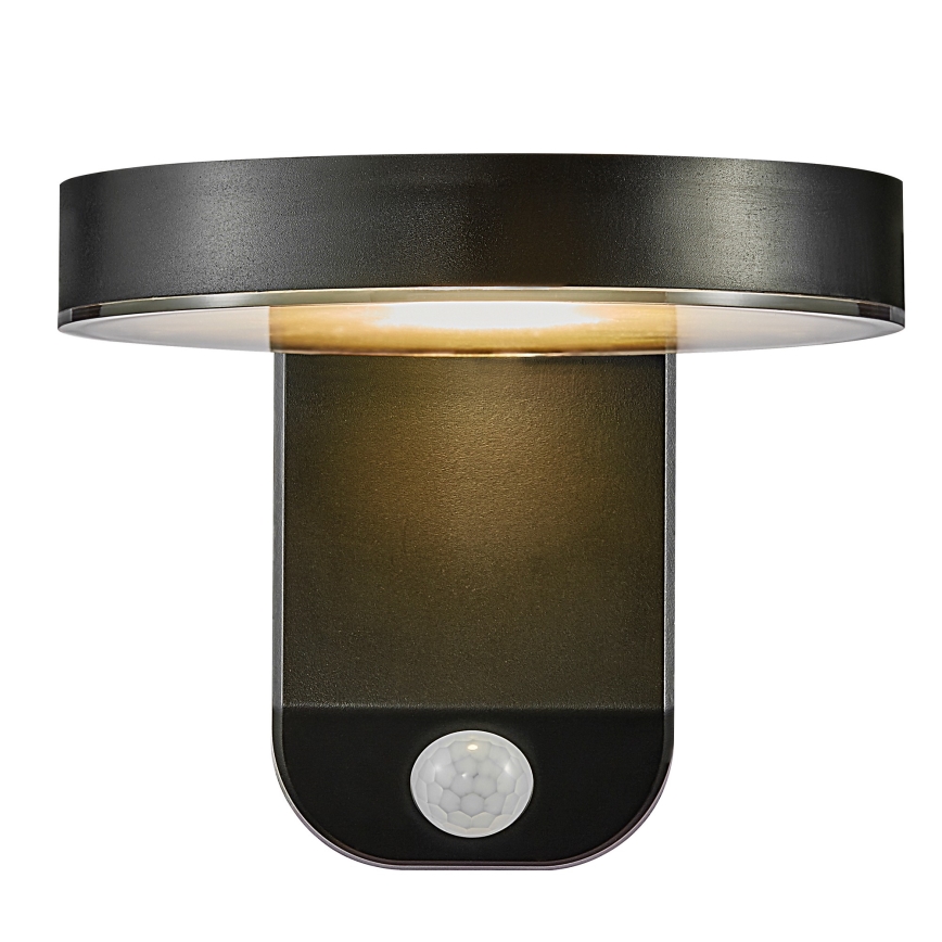 Nordlux - Светодиодный настенный светильник на солнечной батарее с датчиком RICA LED/5W/3,7V IP44 круглый