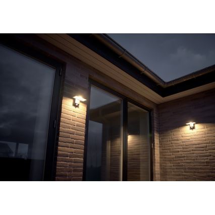 Nordlux - Светодиодный настенный светильник на солнечной батарее с датчиком RICA LED/5W/3,7V IP44 угловой