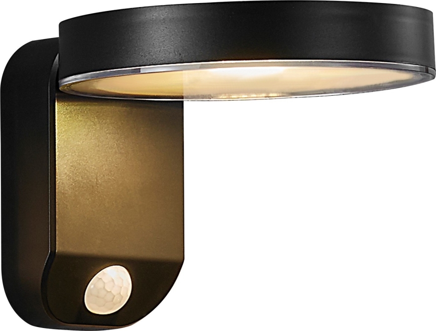 Nordlux - Светодиодный настенный светильник на солнечной батарее с датчиком RICA LED/5W/3,7V IP44 круглый