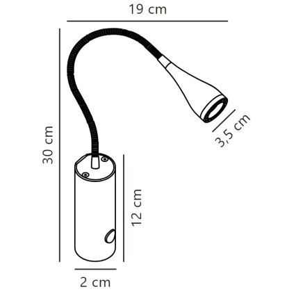 Nordlux - Светодиодный настенный точечный светильник MENTO LED/3W/230V белый