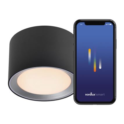 Nordlux - Светодиодный точечный светильник для ванной комнаты с регулированием яркости LANDON SMART LED/8W/230V 2700-6500K IP44 черный