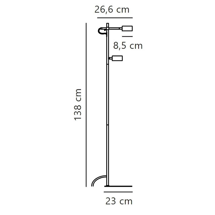 Nordlux - Светодиодный торшер с регулированием яркости CLYDE 2xLED/4W/230V
