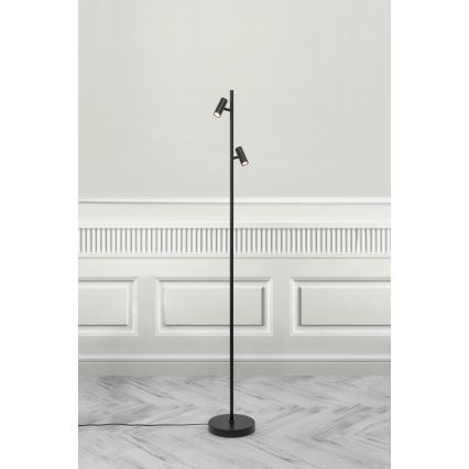 Nordlux - Светодиодный сенсорный торшер с регулированием яркости OMARI 2xLED/3,2W/230V черный