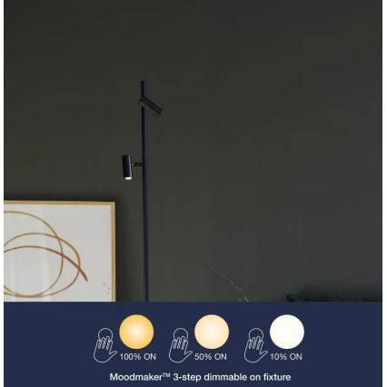 Nordlux - Светодиодный сенсорный торшер с регулированием яркости OMARI 2xLED/3,2W/230V черный