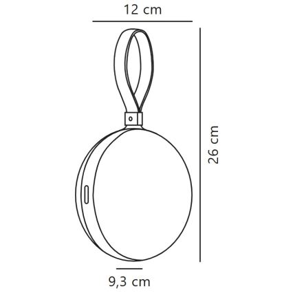 Nordlux - Світлодіодна портативна акумуляторна лампа LED/1W/3,7V IP54 жовтий