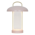 Nordlux - Світлодіодна регульована акумуляторна сенсорна настільна лампа MIRANO LED/3W/3,7V рожева