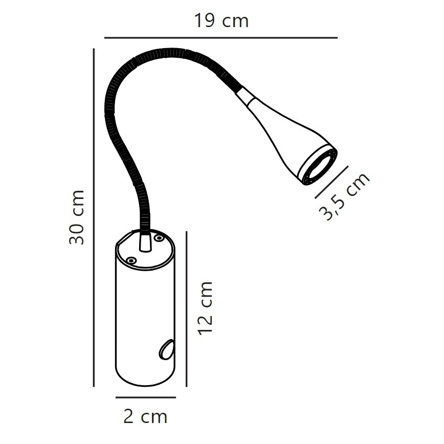 Nordlux - Світлодіодний настінний точковий світильник MENTO LED/3W/230V білий