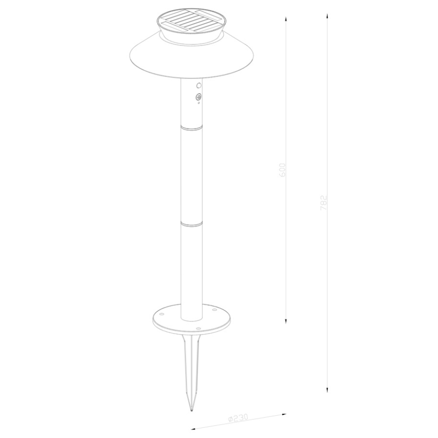 Nordlux - Світлодіодний світильник на сонячній батареї з датчиком JUSTINA LED/5W/3,7V IP44
