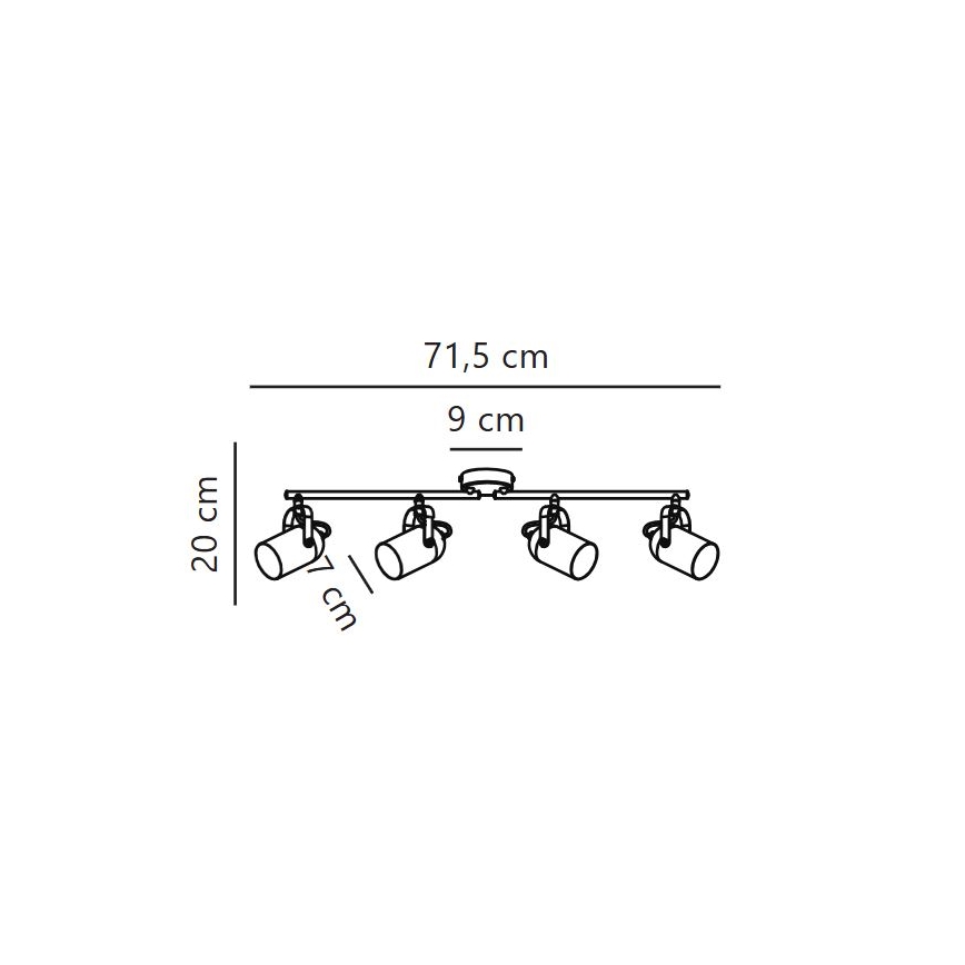 Nordlux - Точечный светильник LOTUS 4xE14/40W/230V
