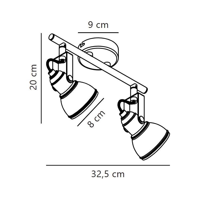 Nordlux - Точковий світильник ASLAK 2xGU10/35W/230V білий