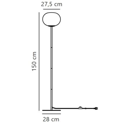 Nordlux - Торшер ALTON 1xE27/25W/230V золотистый