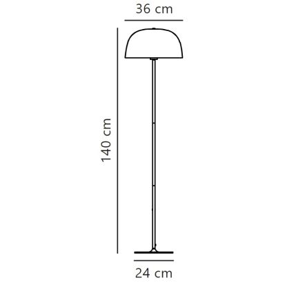 Nordlux - Торшер CERA 1xE27/60W/230V золотистый