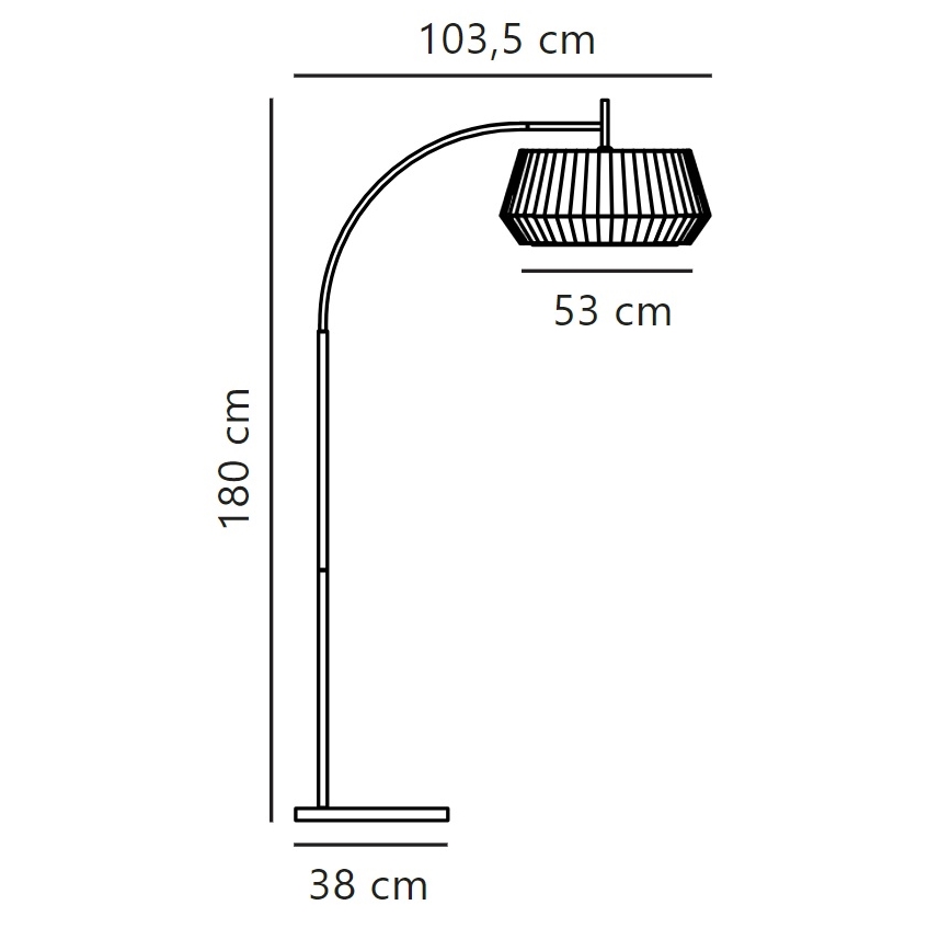 Nordlux - Торшер DICTE 1xE27/60W/230V черный/бежевый