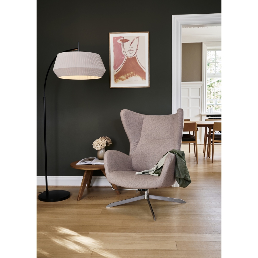 Nordlux - Торшер DICTE 1xE27/60W/230V чорний/бежевий