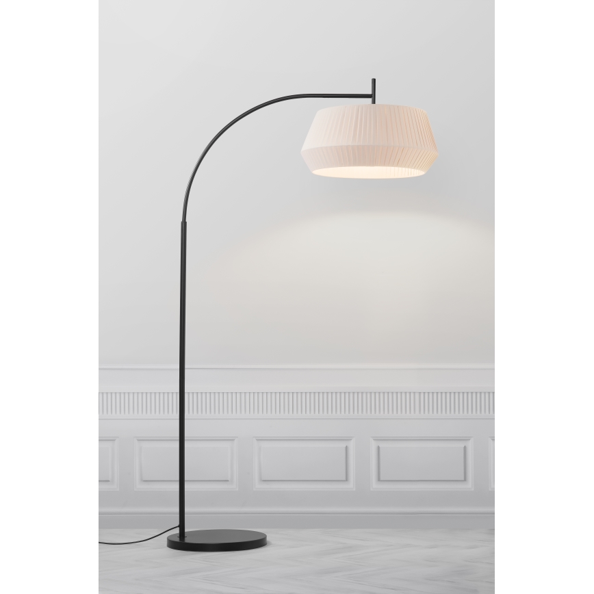 Nordlux - Торшер DICTE 1xE27/60W/230V чорний/бежевий