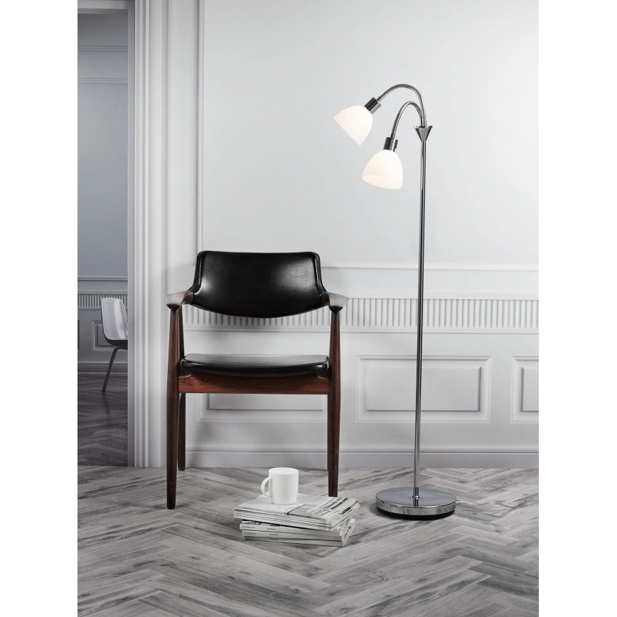 Nordlux - Торшер RAY 2xE14/25W/230V глянцевый хром