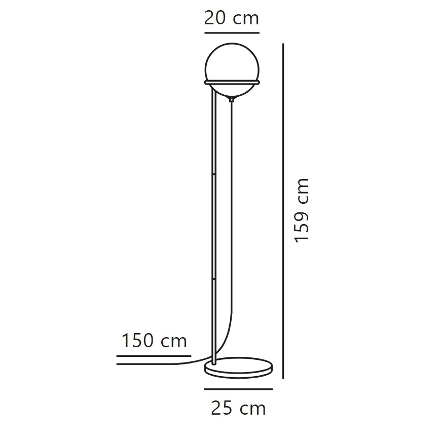 Nordlux - Торшер WILSON 1xG9/5W/230V черный