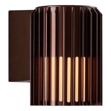 Nordlux - Уличный настенный светильник ALUDRA 1xE27/15W/230V коричневый