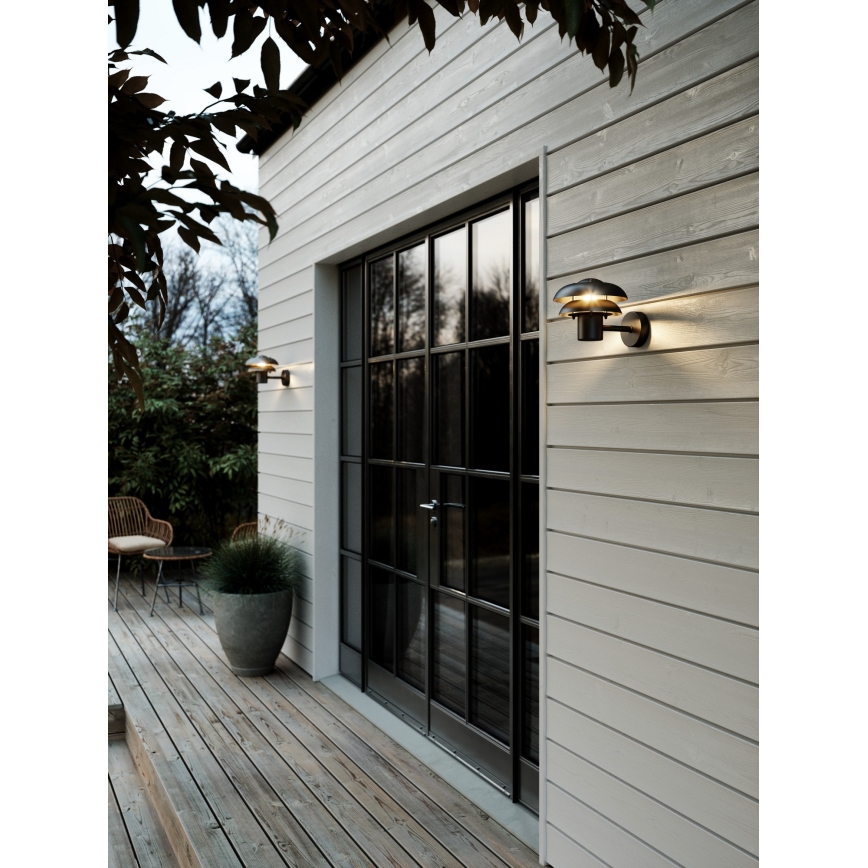 Nordlux - Уличный настенный светильник KURNOS 1xE14/12W/230V IP54 черный