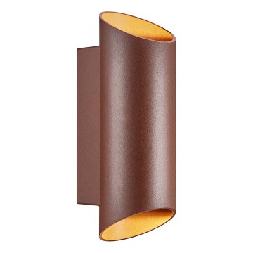 Nordlux - Уличный настенный светильник NICO 2xGU10/35W/230V IP54 коричневый
