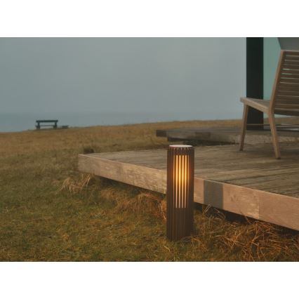 Nordlux - Уличная лампа ALUDRA 1xE27/15W/230V IP44 коричневый 45,4 см