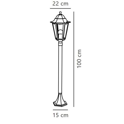 Nordlux - Уличная лампа CARDIFF 1xE27/60W/230V IP44