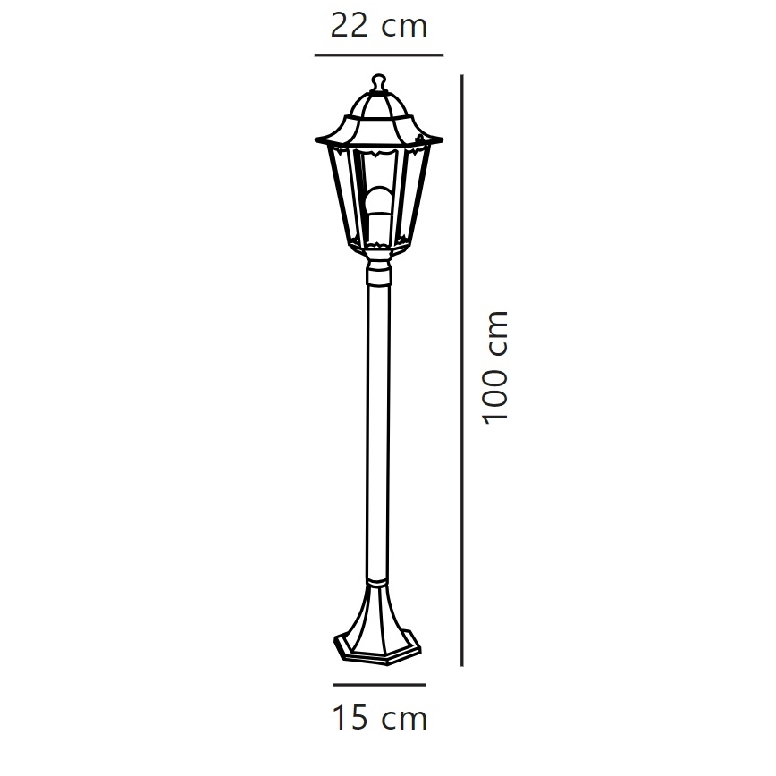 Nordlux - Уличная лампа CARDIFF 1xE27/60W/230V IP44