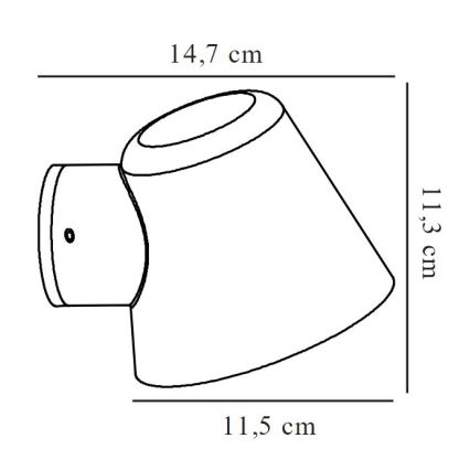 Nordlux - Уличный настенный светильник ALERIA 1xGU10/35W/230V IP44