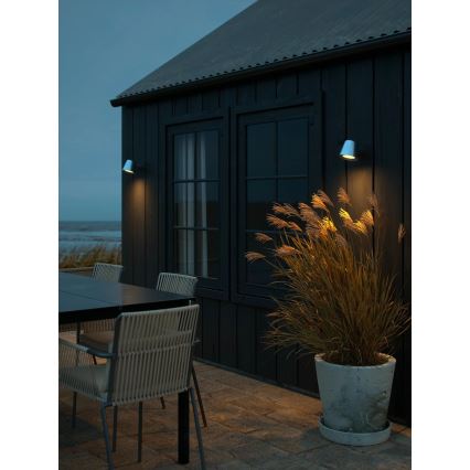 Nordlux - Уличный настенный светильник ALERIA 1xGU10/35W/230V IP44 серебристый
